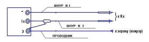 Схема подключения мегаомметра ЭС0202